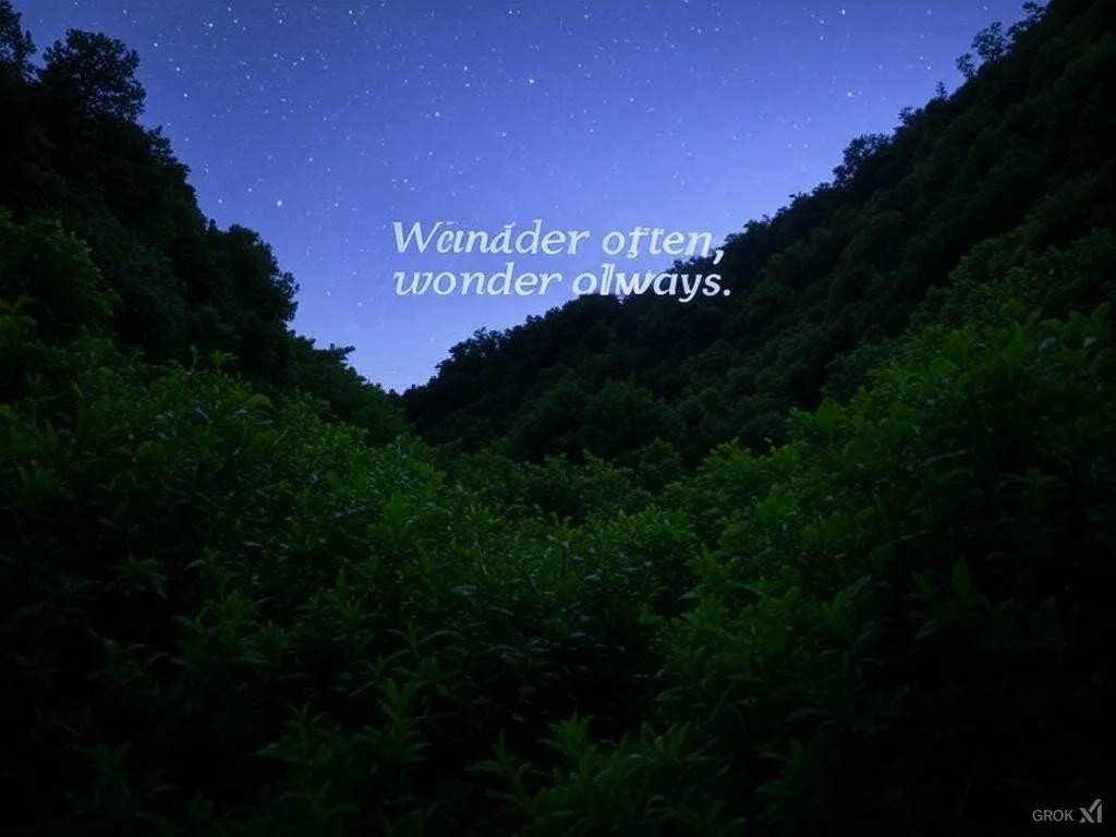 Even scene with a quote