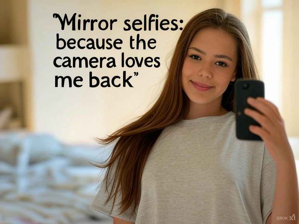 mirror selfie captions for instagram for girl
