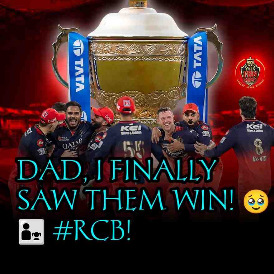 RCB winning ipl 2025 captions and quotes
