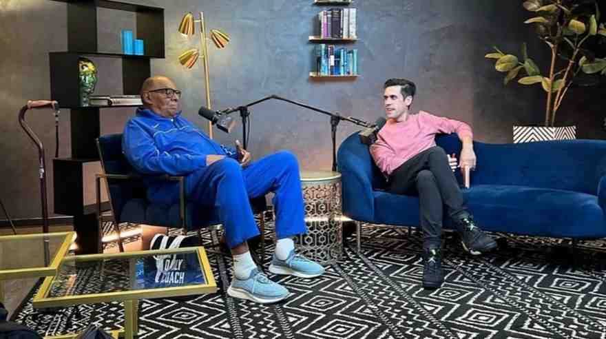George Raveling image with a guest